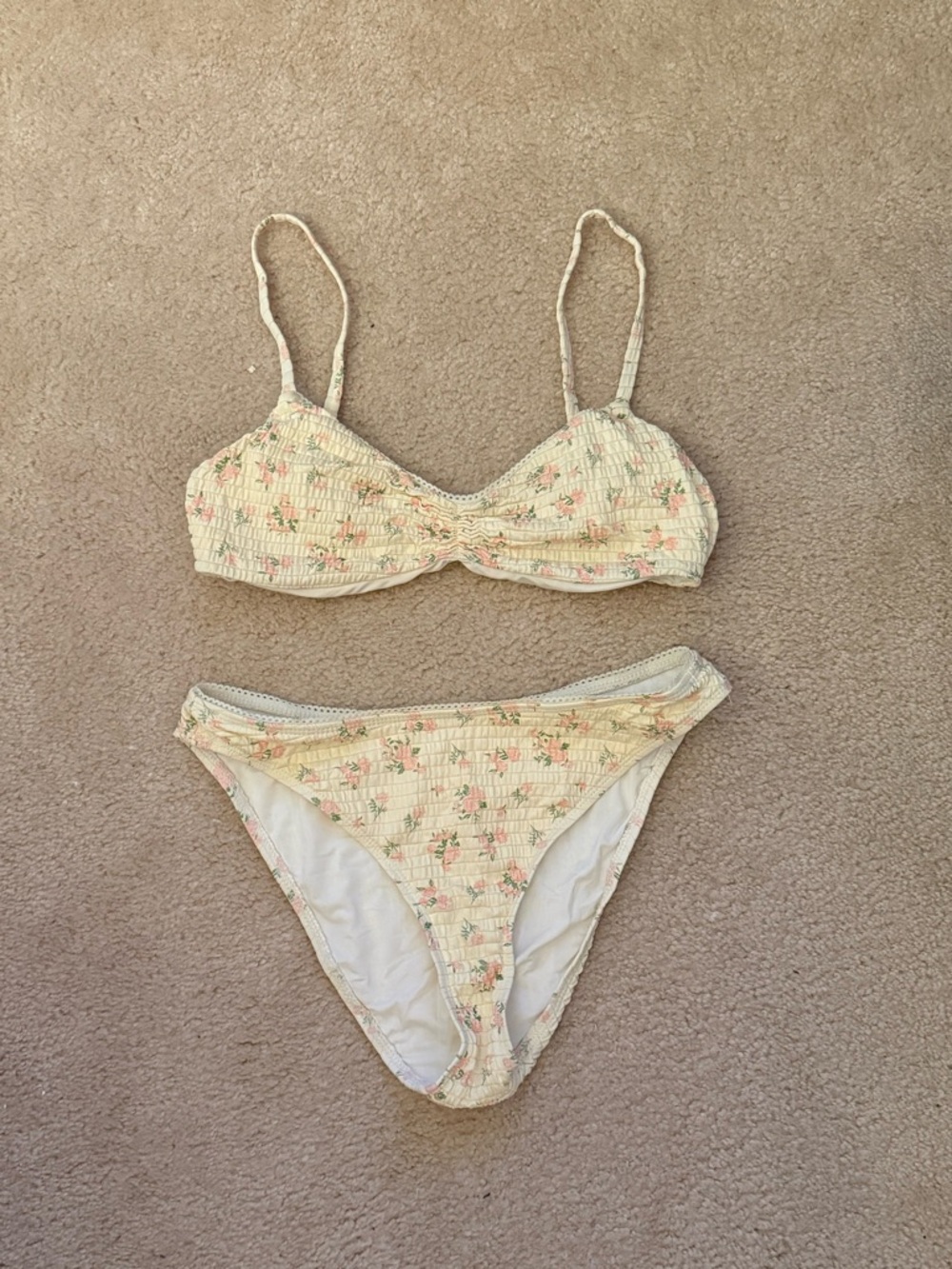 Dippin’ Daisy’s Ruffled Floral Bikini Set